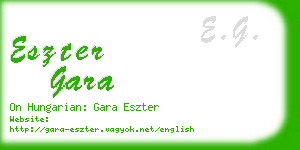 eszter gara business card